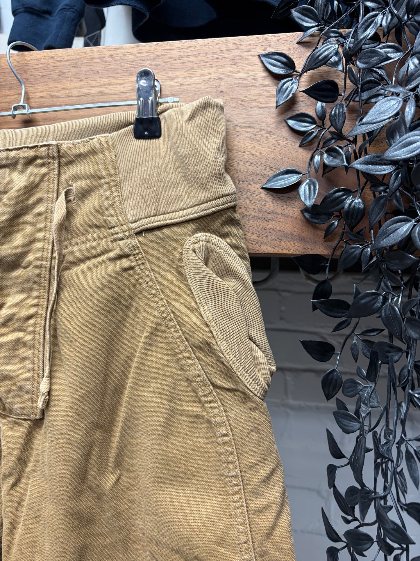 Kapital Denim ‘Sailor’ Tan Brown Drawstring Cotton Shorts