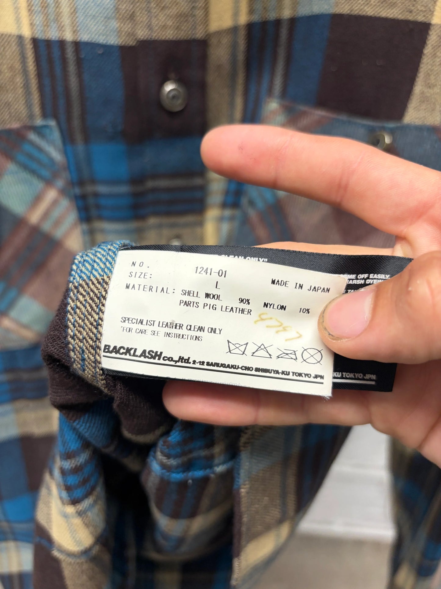 Isamu Katayama Backlash ‘Pigskin Suede’ Printed Plaid Western Flannel