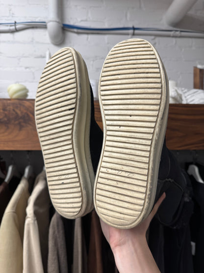 Rick Owens Blistered Suede ‘Creeper’ Shearling Lined Sneakers