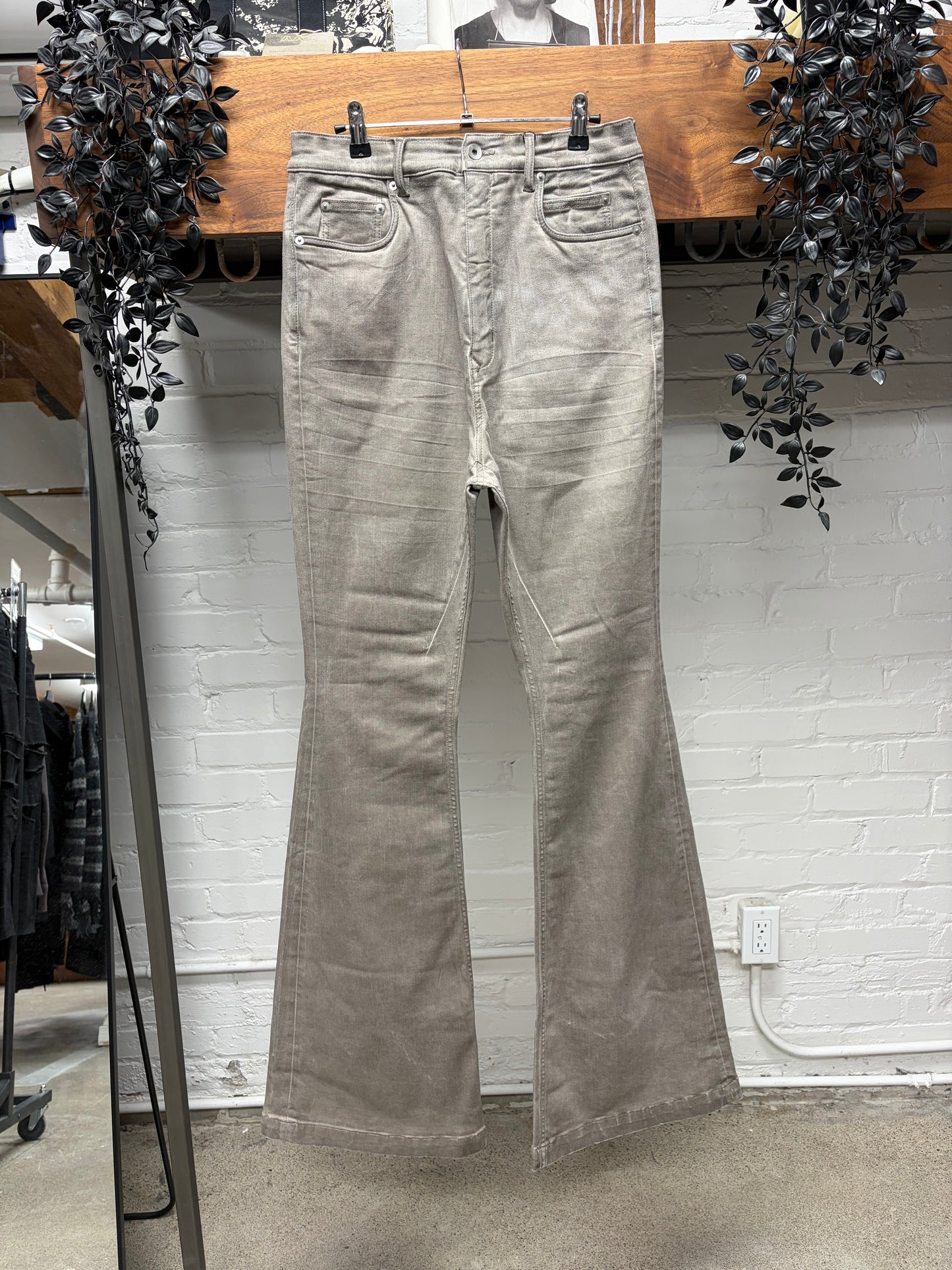 Rick Owens ‘Bolans’ Dust Brown Flared Leg Denim