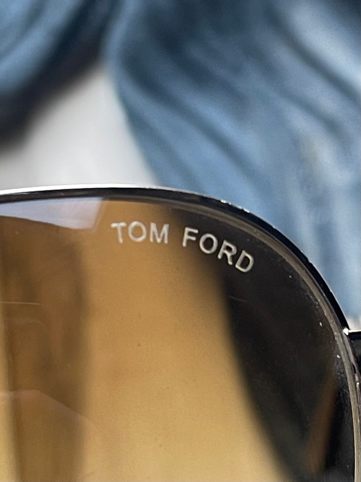 Tom Ford Wood Trim Aviator Brown Tinted Sunglasses