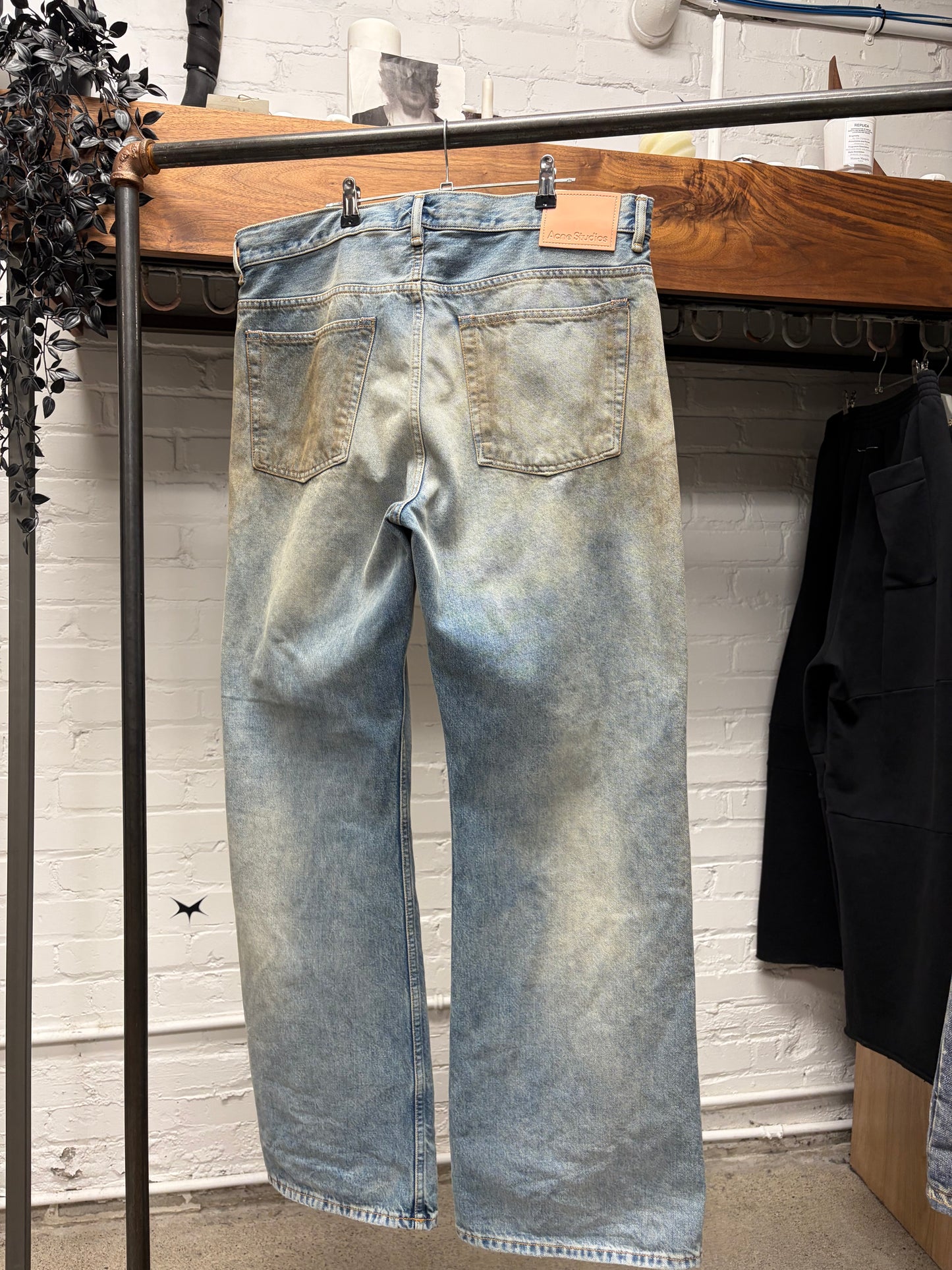 Acne Studios ‘2021M’ Mud Washed Blue Flared Denim