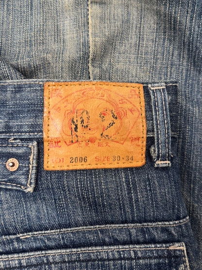 2000s Evisu ‘N02’ Buckle Back Gull Logo Denim