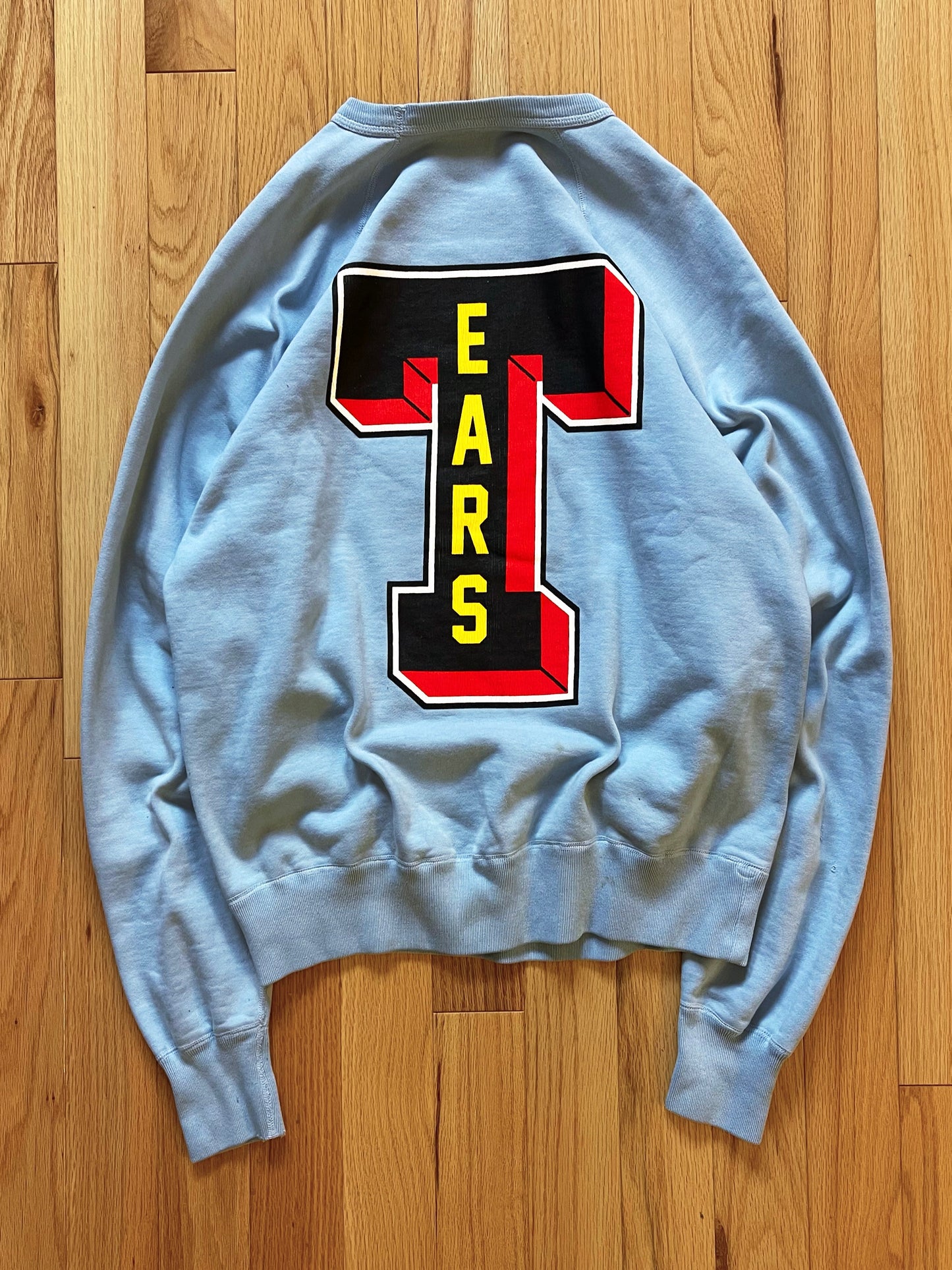 Spring Summer 2023 Saint Michael x Denim Tears Distressed Varsity Sweatshirt.