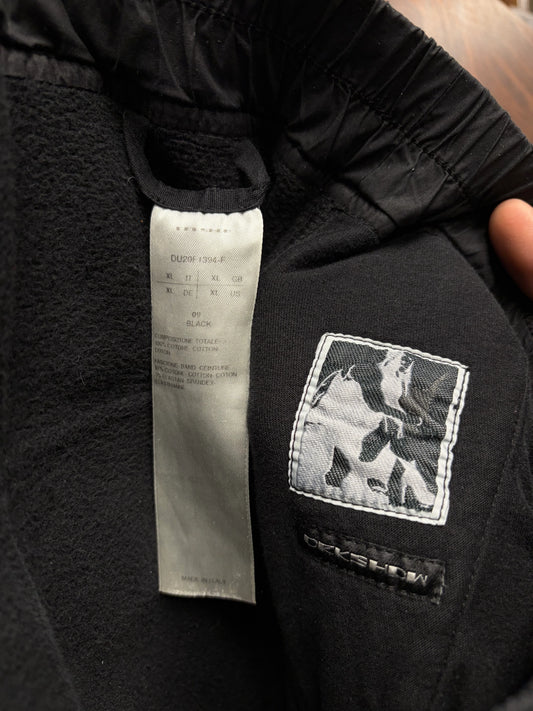 Rick Owens Drop Crotch Black Drawstring Sweatpants