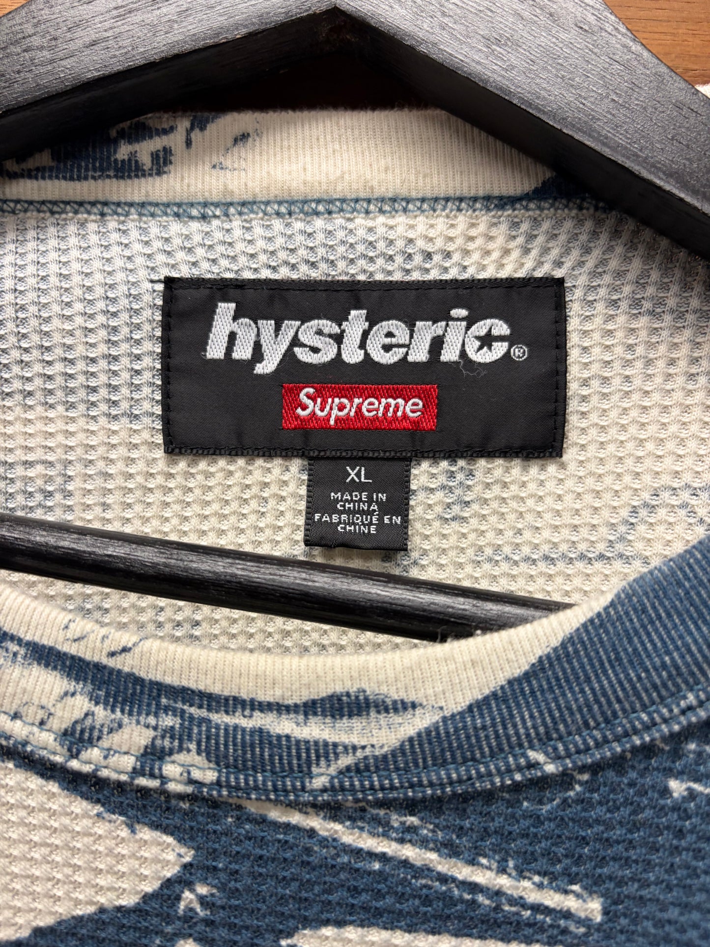 AW2024 Supreme x Hysteric Glamour Thermal ‘Car Crash’ Long Sleeve Shirt