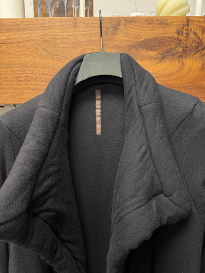 Rick Owens ‘Lilies’ Deep Black Floor Length Bathrobe Coat