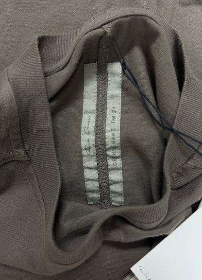 AW2021 Rick Owens Gethsemane Oversized ‘Dust Brown’ T-Shirt