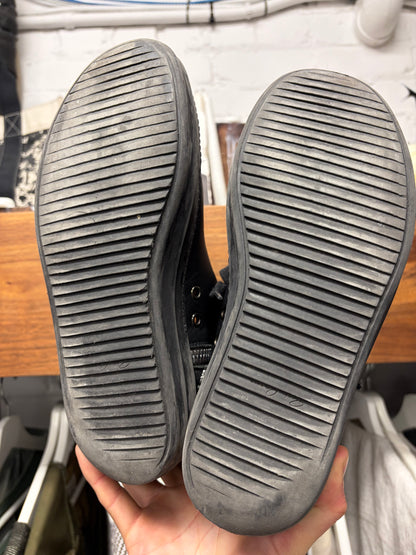 Rick Owens ‘Ramones’ Black Leather High Top Sneakers