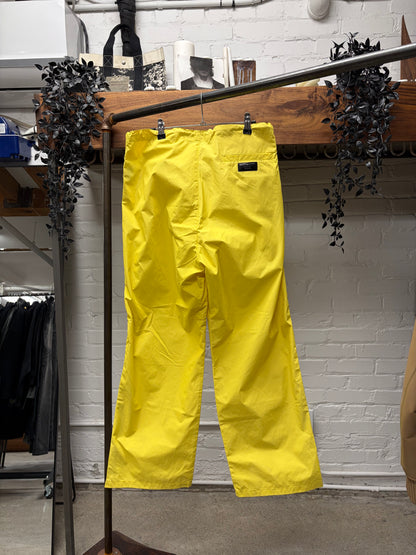 SS2014 Gucci Waterproof Yellow Nylon Straight Cut Track Pants