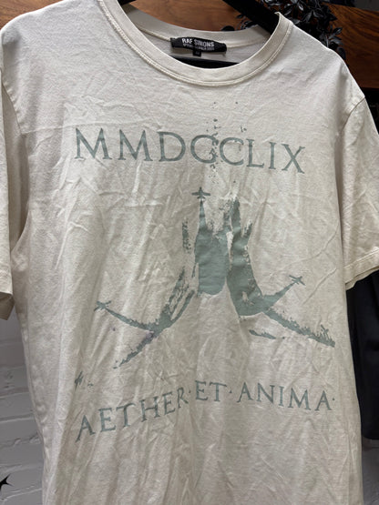 AW2006 Raf Simons Icarus Surgit ‘Aether et Anima’ White Graphic T-Shirt