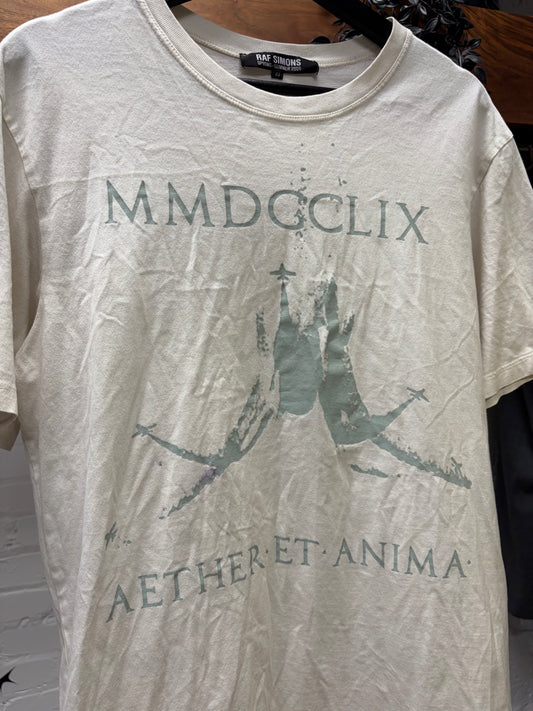 AW2006 Raf Simons Icarus Surgit ‘Aether et Anima’ White Graphic T-Shirt