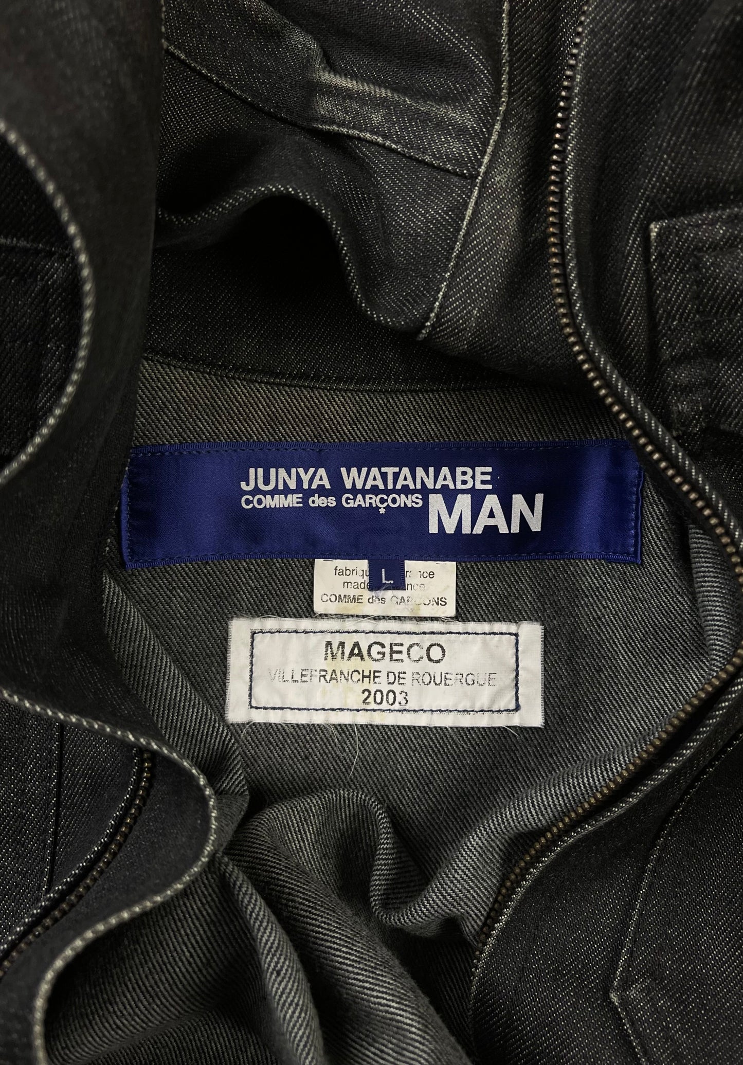 Autumn Winter 2003 Junya Watanabe Military Denim Bomber Jacket