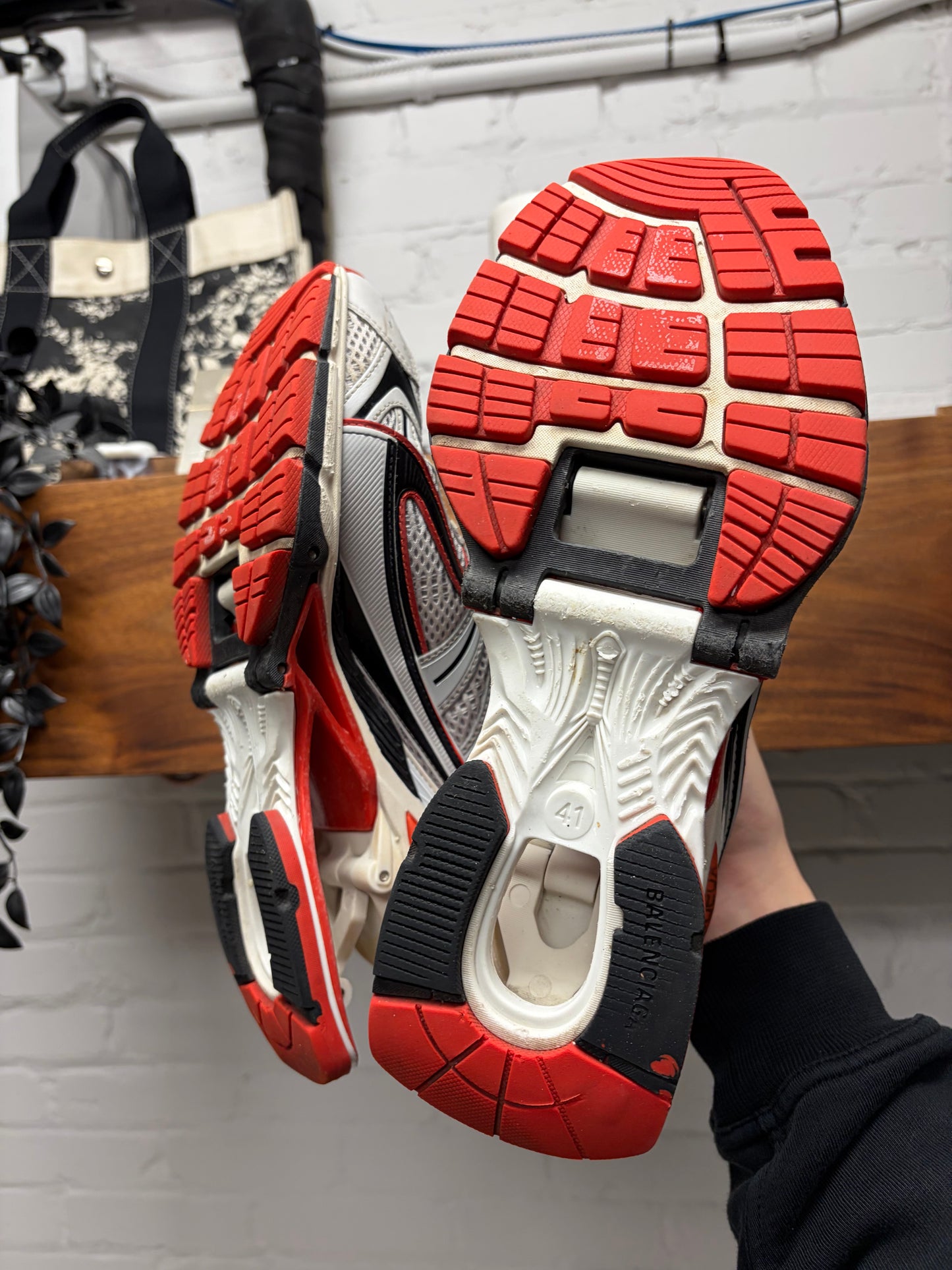 Balenciaga X-Pander Red/White Low Top Sneakers