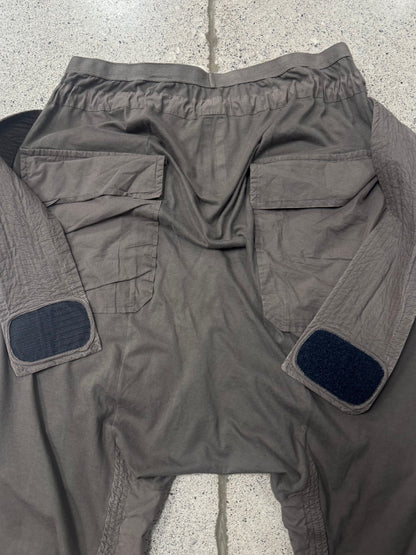 AW2007 Rick Owens ‘Exploder’ Dust Brown Creatch Cargo Pants