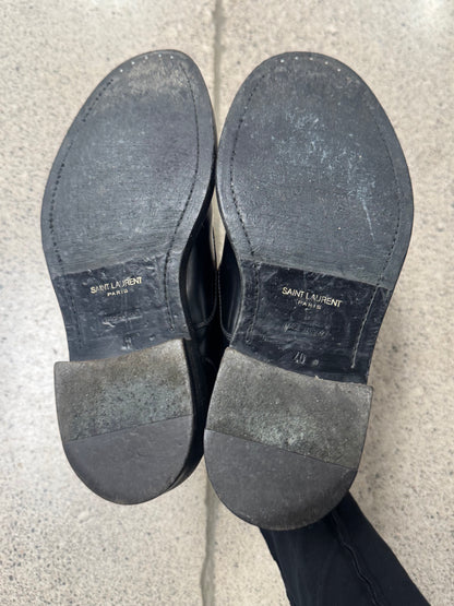 Saint Laurent Black Patent Leather ‘Side-Zip’ Ankle Boots