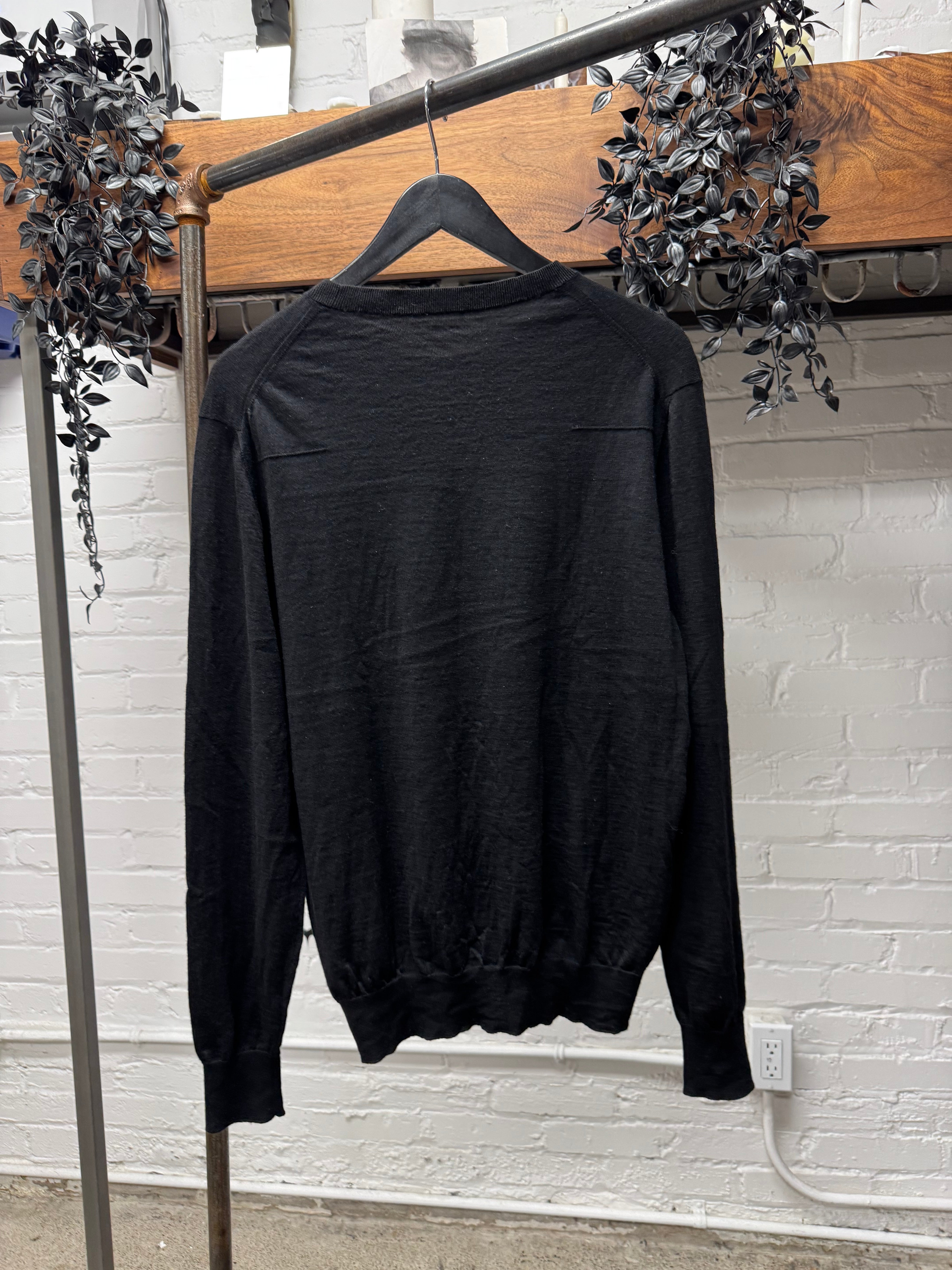 Dior Homme 'Bee Motif' Embroidered Logo Black Cashmere