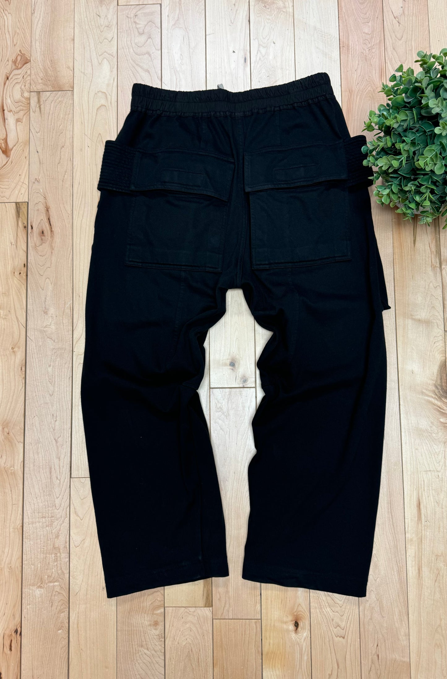 Rick Owens ‘Creatch’ Black Cotton Cargo Pants