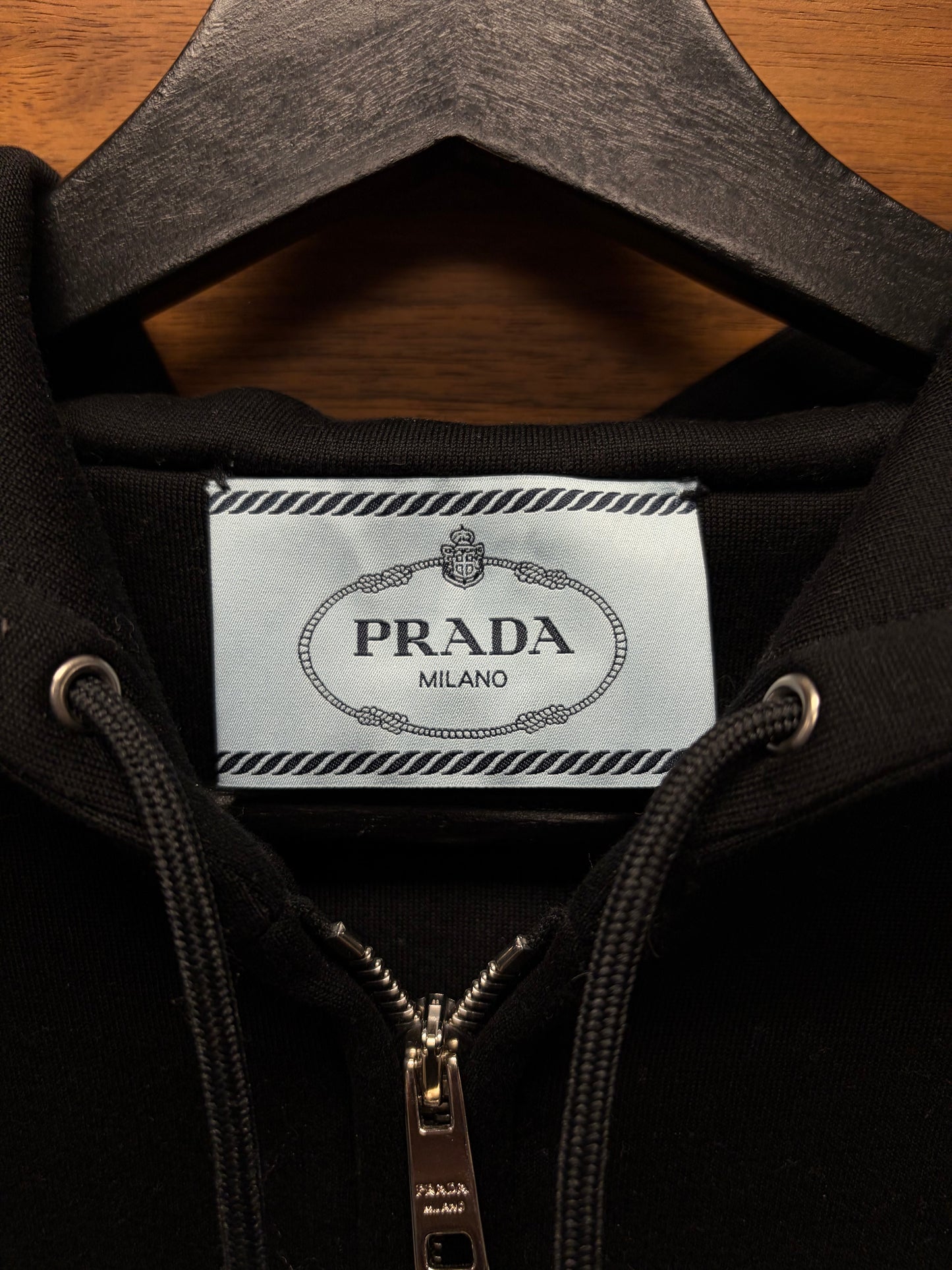 SS2018 Prada ‘Comic Strip’ Black/White Graphic Zip-Up Hoodie