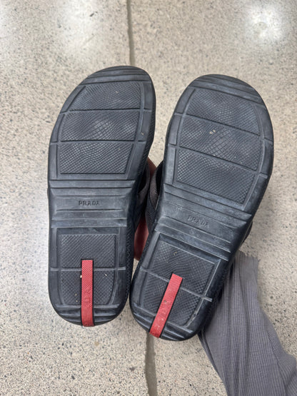 2000s Prada Sport ‘Cross Strap’ Leather Sandals