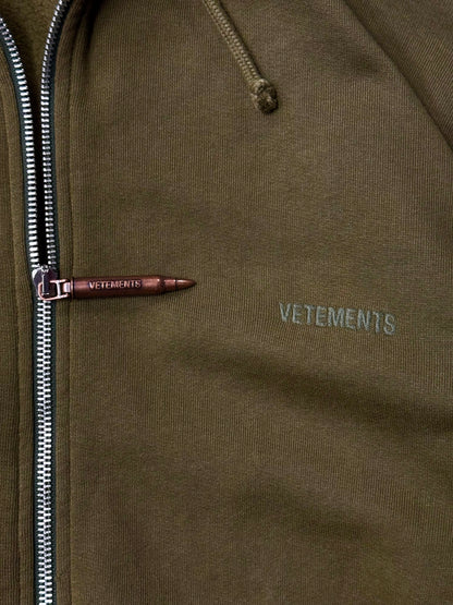 AW2019 Vetements ‘Bullet’ Oversized Zip Hoodie