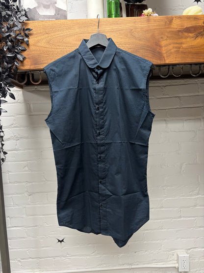 SS2009 Dior Homme Frilled Button Up Sleeveless Shirt