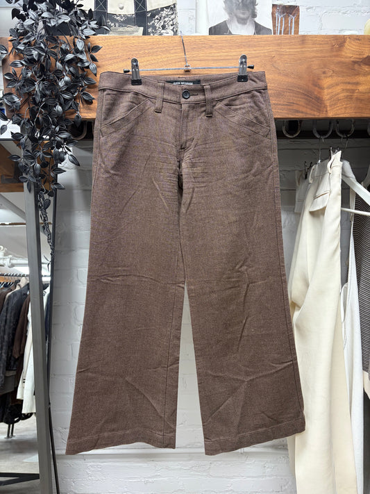 2002 Junya Watanabe ‘Rustic’ Pinstripe Flared Leg Trousers