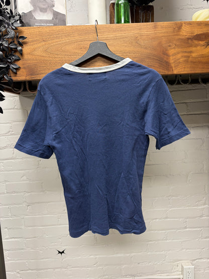 Vintage Yohji Yamamoto ‘Y’s’ Blue/White Ringer Short Sleeve T-Shirt