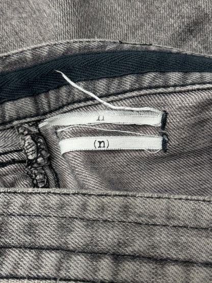 SS2007 Number (N)ine ‘Button Snap’ Grey Darted Flare Denim