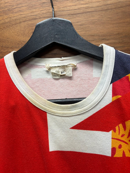 Comme Des Garçons ‘Floral Union Jack’ White Graphic T-Shirt