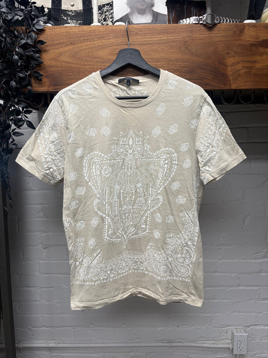 2000s Gucci by Frida Giannini Paisley ‘Crest Logo’ Graphic T-Shirt