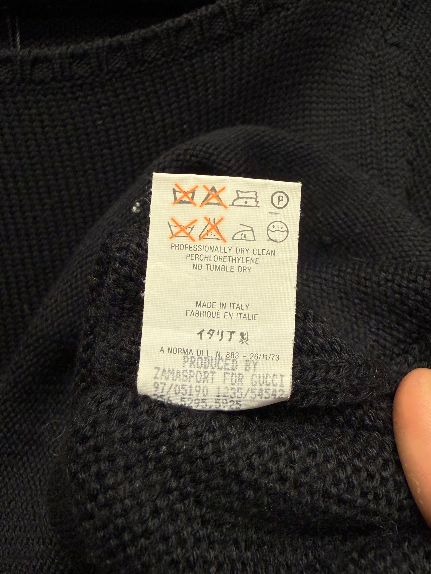 AW1997 Gucci Boat Neck Sweater with Silver Plating Detail