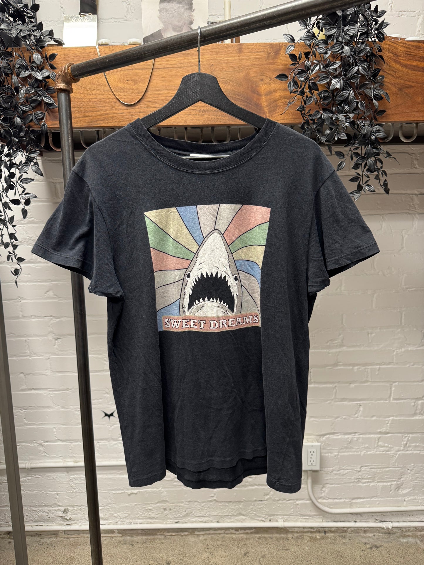 SS2018 Saint Laurent ‘Sweet Dreams’ Shark Graphic T-Shirt
