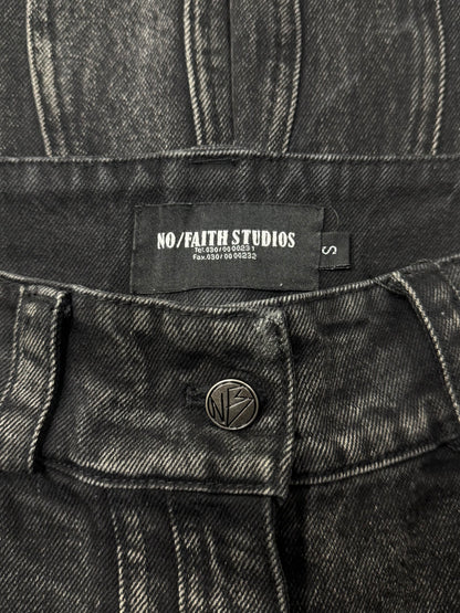 No Faith Studios Wide Leg Flared ‘Wave Denim’