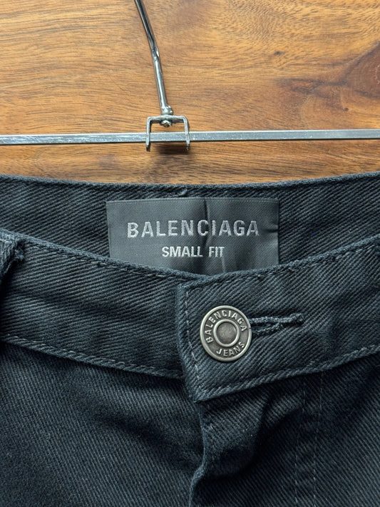 Balenciaga Black Relaxed Bootcut/Flared Leg Denim