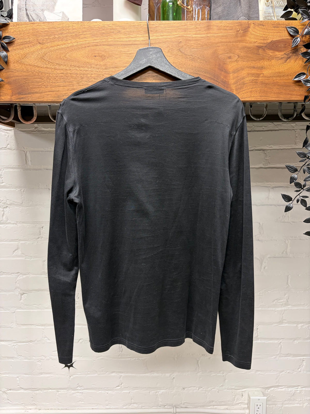 AW2004 Dior Homme by Hedi Slimane ‘Victim of the Crime’ Leather Epaulette Long Sleeve Shirt