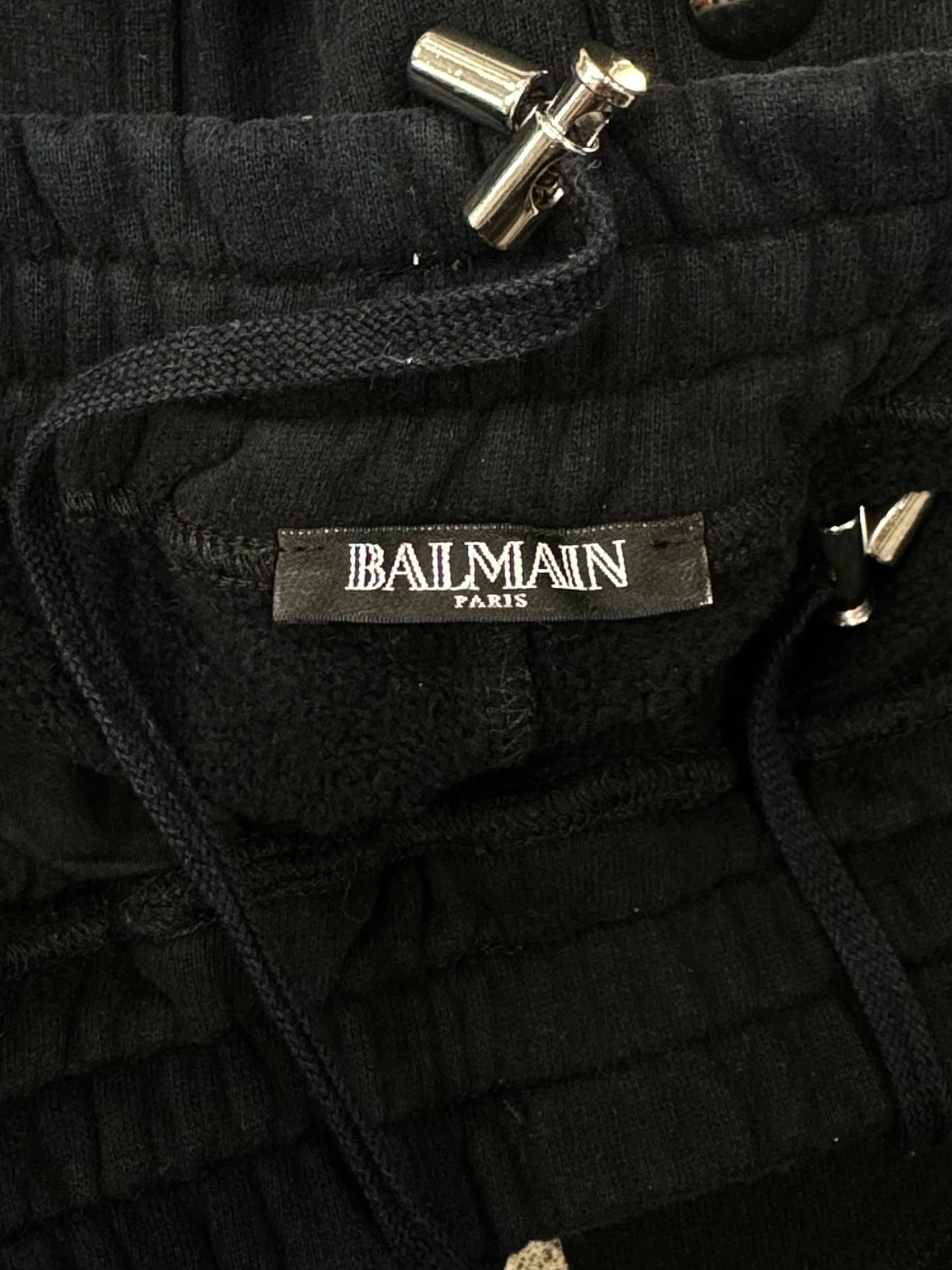 Balmain Decarnin Era Black Cotton ‘Biker’ Sweatpants