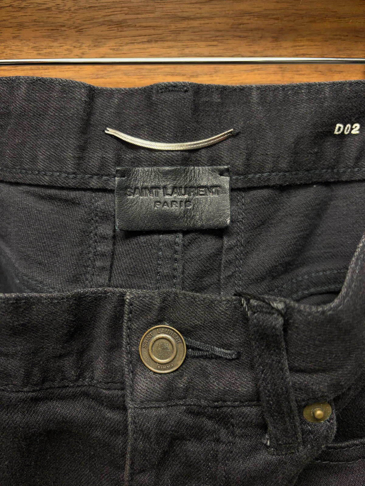 AW2014 Saint Laurent by Hedi Slimane ‘Crash’ Black Distressed Skinny Jeans