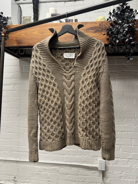 AW2009 Maison Martin Margiela Thick Cable ‘Aran’ Knit Sweater