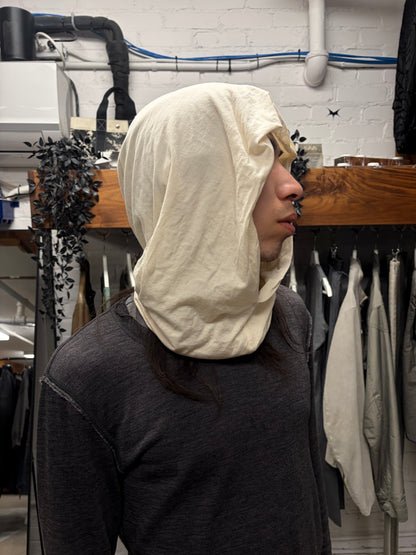 Rick Owens Natural White Cotton Hood