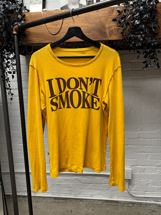 AW2006 Maison Martin Margiela ‘I Don’t Smoke’ Reversible Graphic T-Shirt