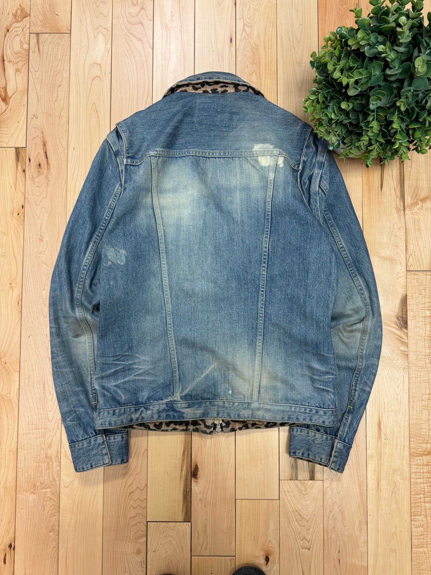 Isamu Katayama Zip Up Light Wash Denim Jacket