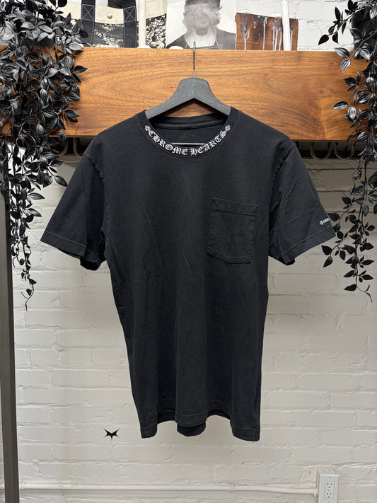 Chrome Hearts ‘Scroll Neck’ Black Ringer Short Sleeve Shirt