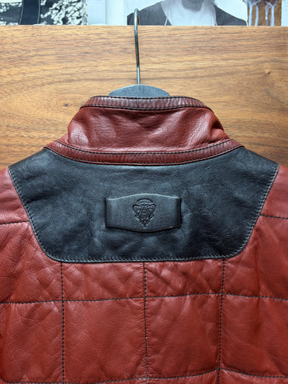Gucci ‘Aged Red’ Military Inspired Quilted Leather Jacket