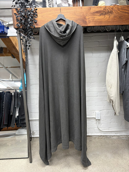 AW2004 Raf Simons ‘Waves’ Faded Grey Zip-Up Cloaked Hoodie
