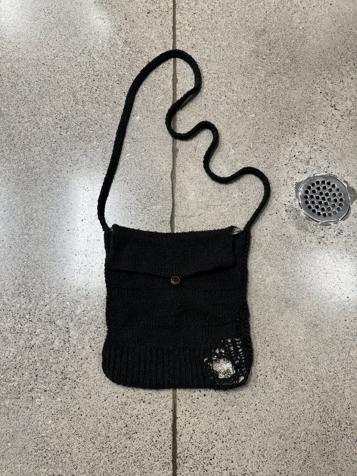 OG Number (N)ine Distressed Wool Miyashita Era Knit Side Bag