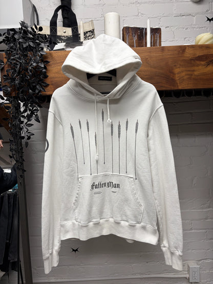 Undercover ‘Fallen Man’ Arrow Rain White Graphic Hoodie