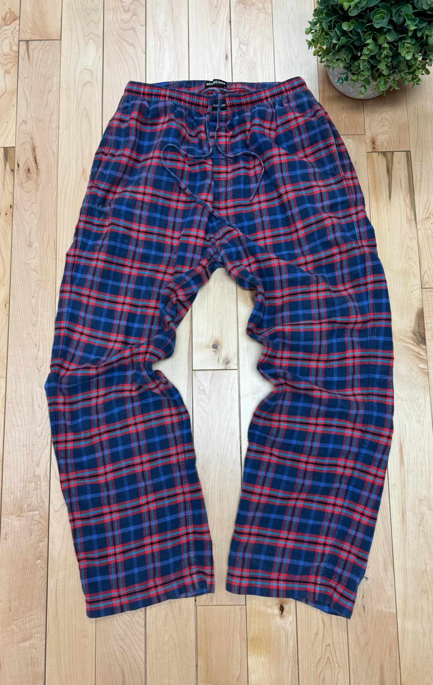 2019 Balenciaga Pyjama Plaid Boxer Pants