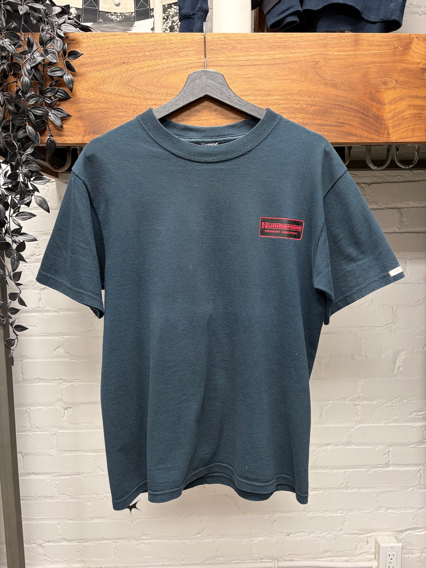 SS2000 Number (N)ine ‘Sunday Mechanic’ Faded Black/Red Graphic T-Shirt