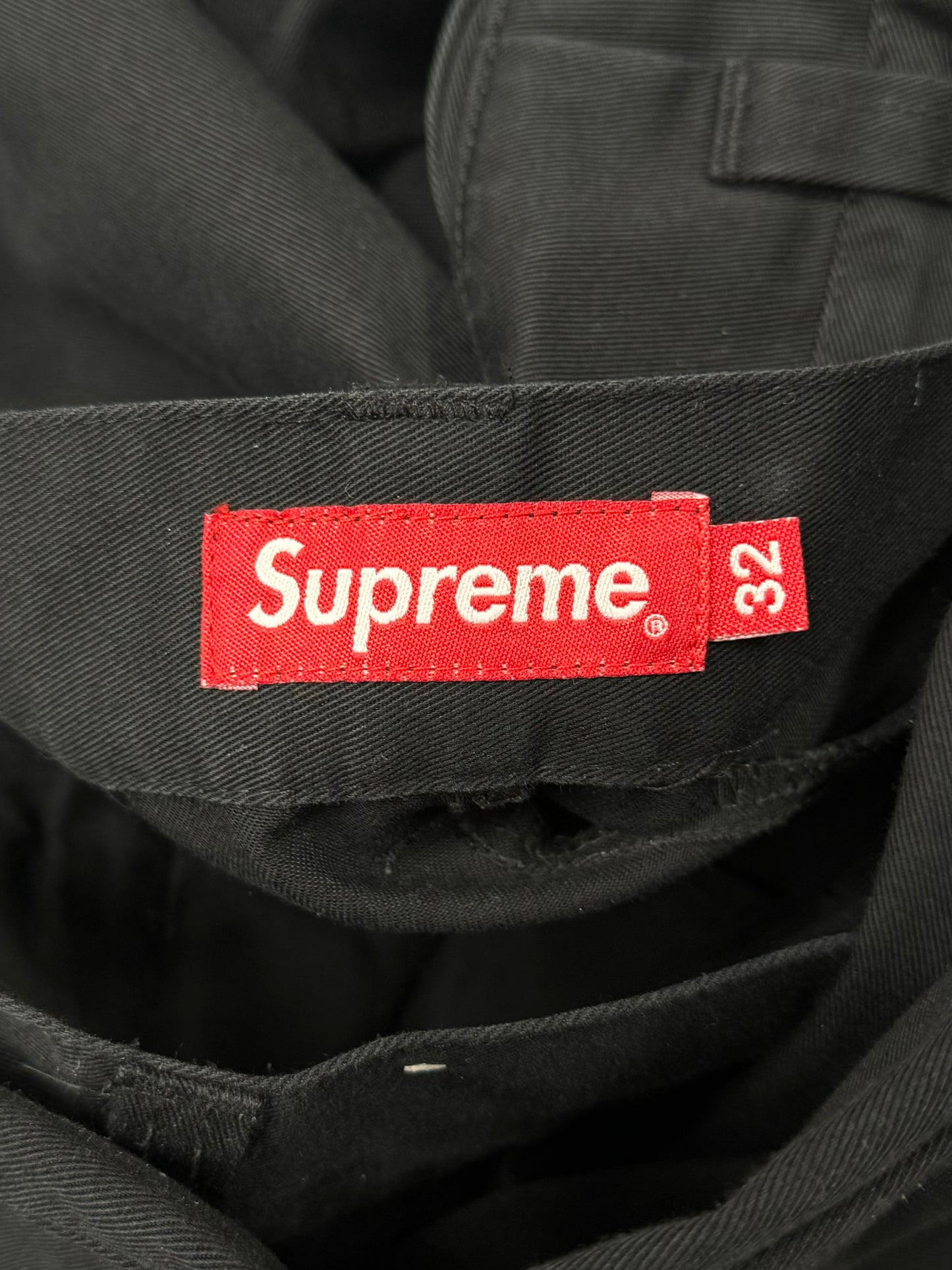 Supreme Straight Leg Black Work Pants